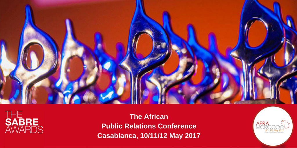 prmediacom's tweet photo. Rendez-vous le 12 mai 2017 à Casablanca pour la première édition des SABRE Awards Africa 🏆
➡ Rejoignez-nous: https://t.co/VemgZwVsQE https://t.co/lHNTlJkNGB