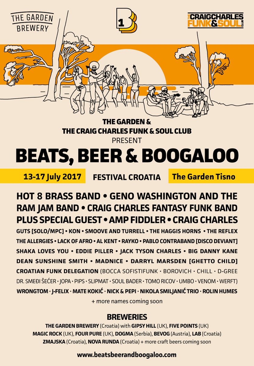 Fancy Croatia this summer for beats &amp; beer? wearekingsuk.com/european-festi… #CraigCharles #musicfestival #funkandsoul #Croatia