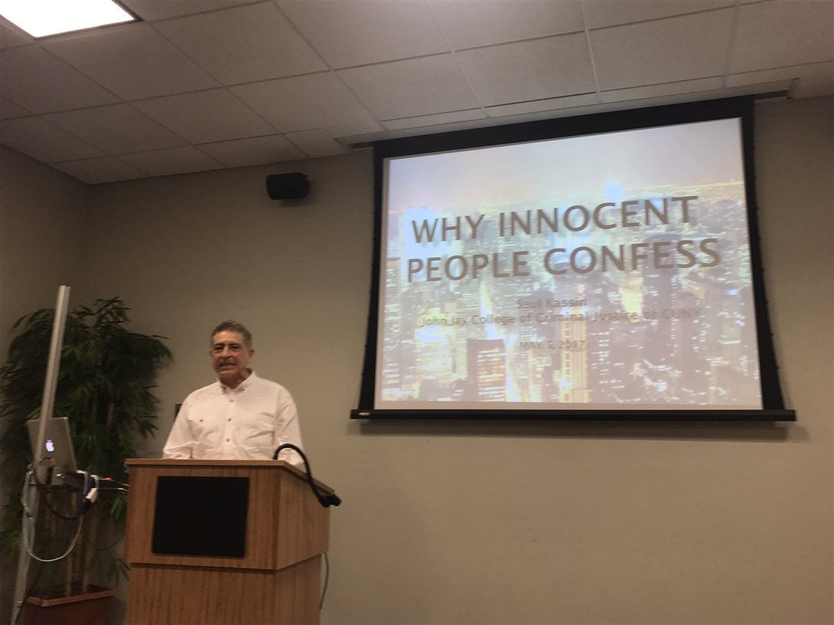Distinguished Prof Saul Kassin <a href="/JohnJayCollege/">John Jay College</a> <a href="/BklynCollege411/">Brooklyn College</a> alum <a href="/GradCenterPsych/">GC CUNY Psychology</a> on the issue of false confessions #psychandlaw