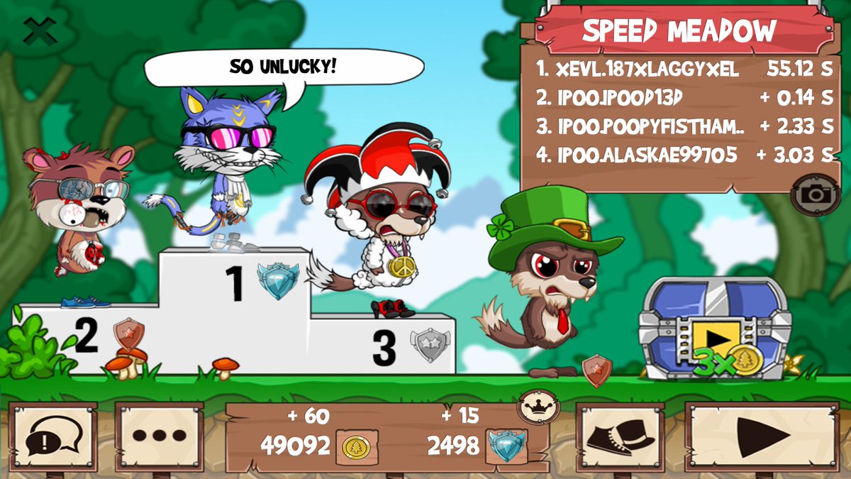 ELxFr2's tweet photo. Want to catch an L? 💩💩💩
#funrun2 #IPO0D13d #PoopyFistHammer #AlaskaE99705 https://t.co/0lIQ6ddRui