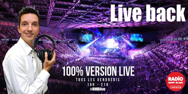 RadioMontBlanc's tweet photo. [#LiveBack] 
Votre RDV musique 100% live tous les vendredis de 19h à 21h avec @romainbruneau sur #radiomontblanc ! https://t.co/QhSa1X8FWl