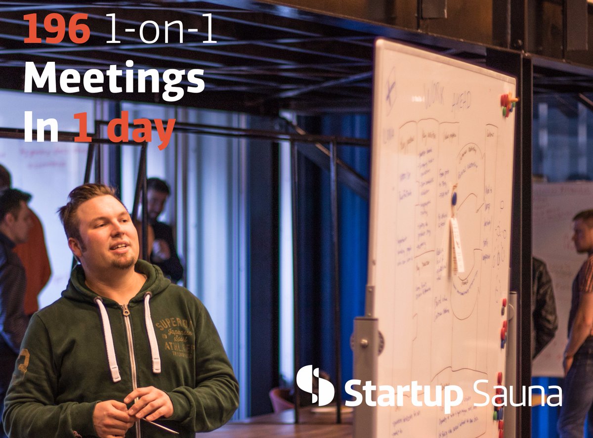 the #spring17batch went through their first 1-on-1 day. 14 #startups had a total of 196 meetings. Momentum is rising!