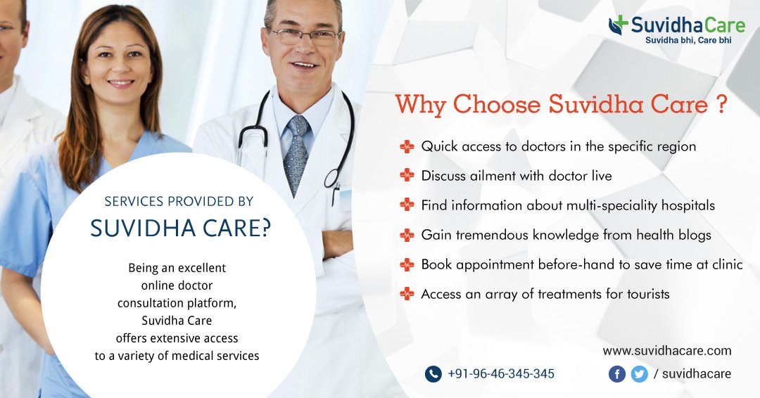 suvidhacare's tweet photo. Do You Know About #SuvidhaCare?
#OnlineDoctorsAppointment #LiveConsultation #MedicalTourism #FreeHealthCard #SecondOpinion
@suvidhacare https://t.co/06I4YE4I2G