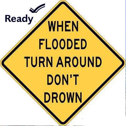 If you approach a flooded road, path, or walkway follow this rule: Turn Around, Don’t Drown. ow.ly/pqcA30bsA41 #Cincywx