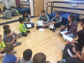 KELLERMSPRIDE's tweet photo. 8th grade Spanish students teach the playtots pre-k class all about Cinco de mayo. https://t.co/9L2g36Cpe7