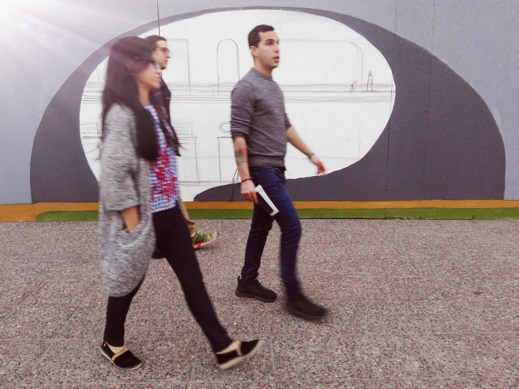 MNBAChile's tweet photo. ¡Buenos días! Aquí un avance del mural de los secos #Grin y #Cekis en el exterior del MNBA. ¡Gracias @GaleriaLira! https://t.co/o40Q2fNsWJ