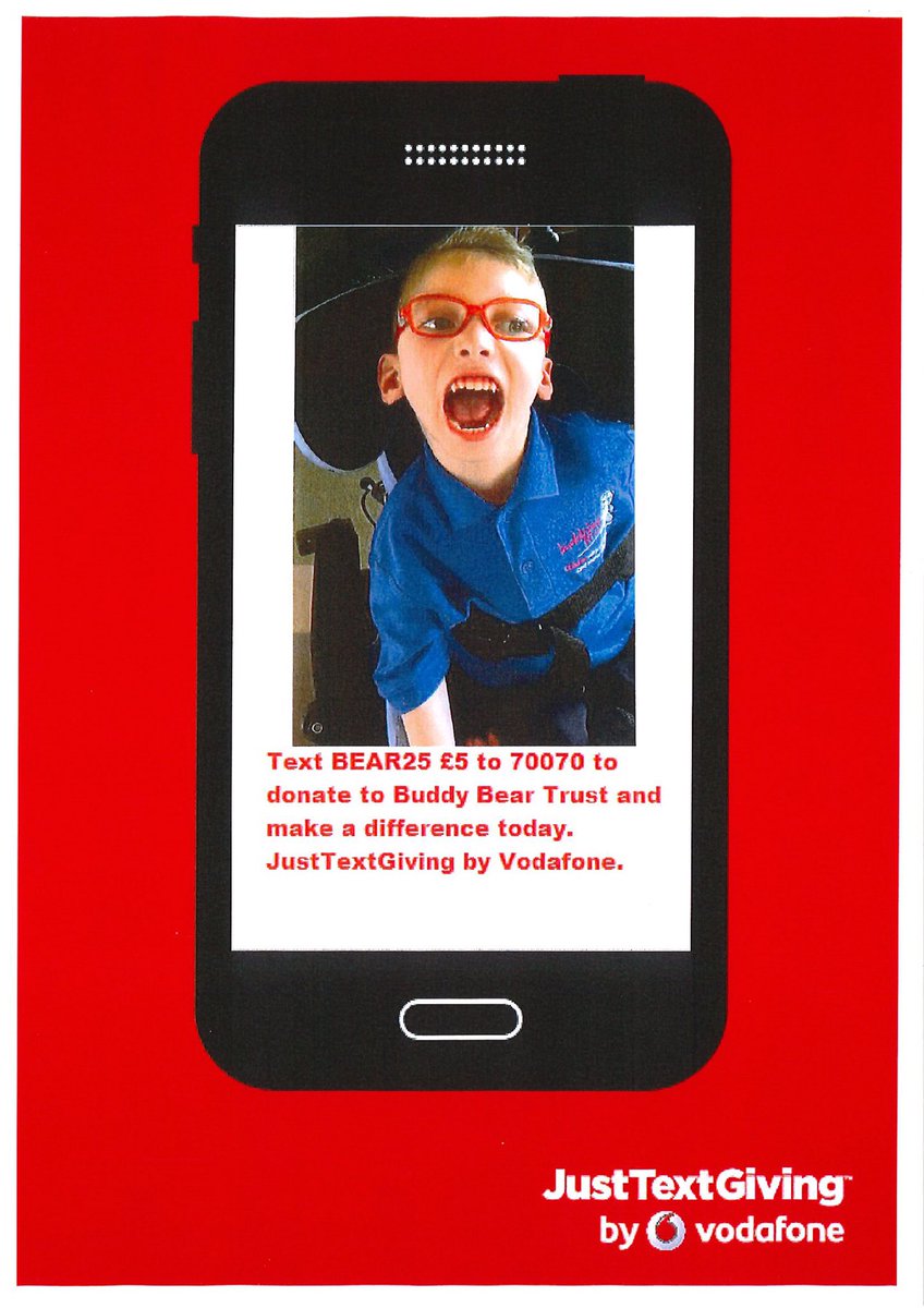 Please text BEAR25 £5 to 70070 to help Jack &amp; Buddy Bear Trust. It relies solely on donations from the public.