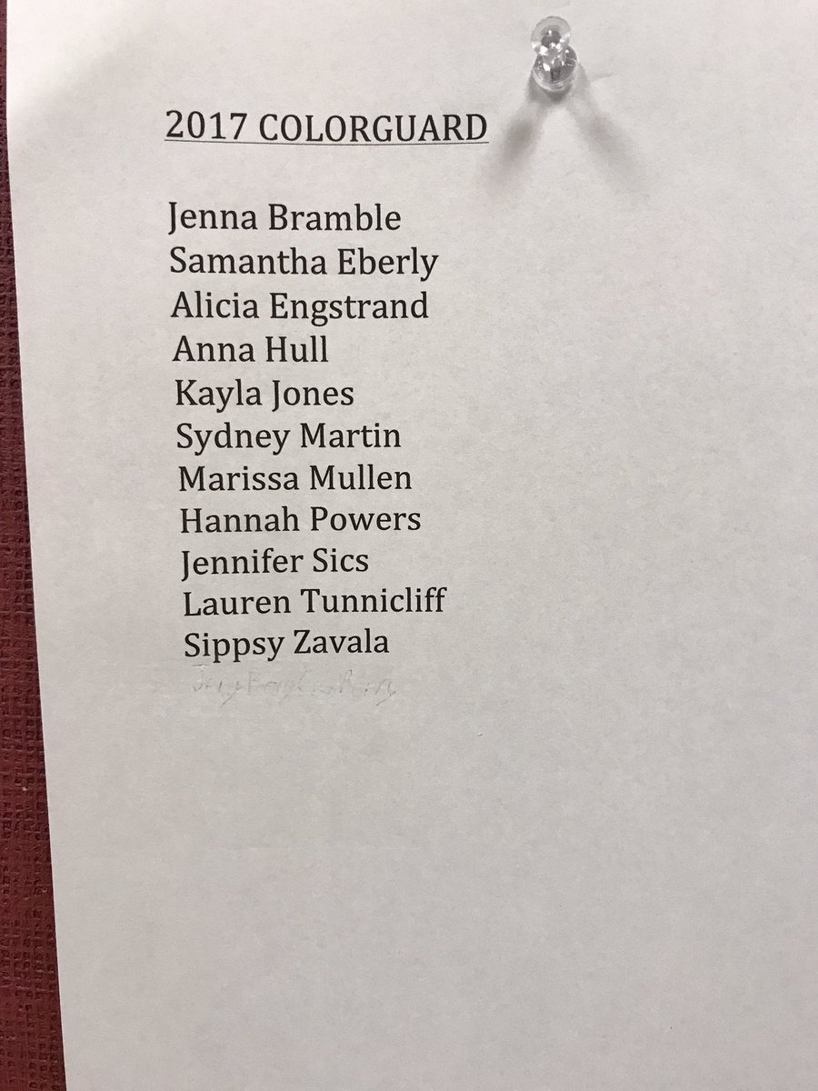 Congratulations to our 2017 Pride Colorguard!