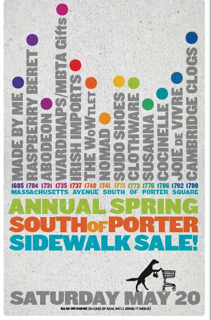 CDDat344's tweet photo. Save the Date: Join "South of Porter" #CambMA businesses for their annual spring sidewalk sale on May 20th https://t.co/p7hvLQrYiX