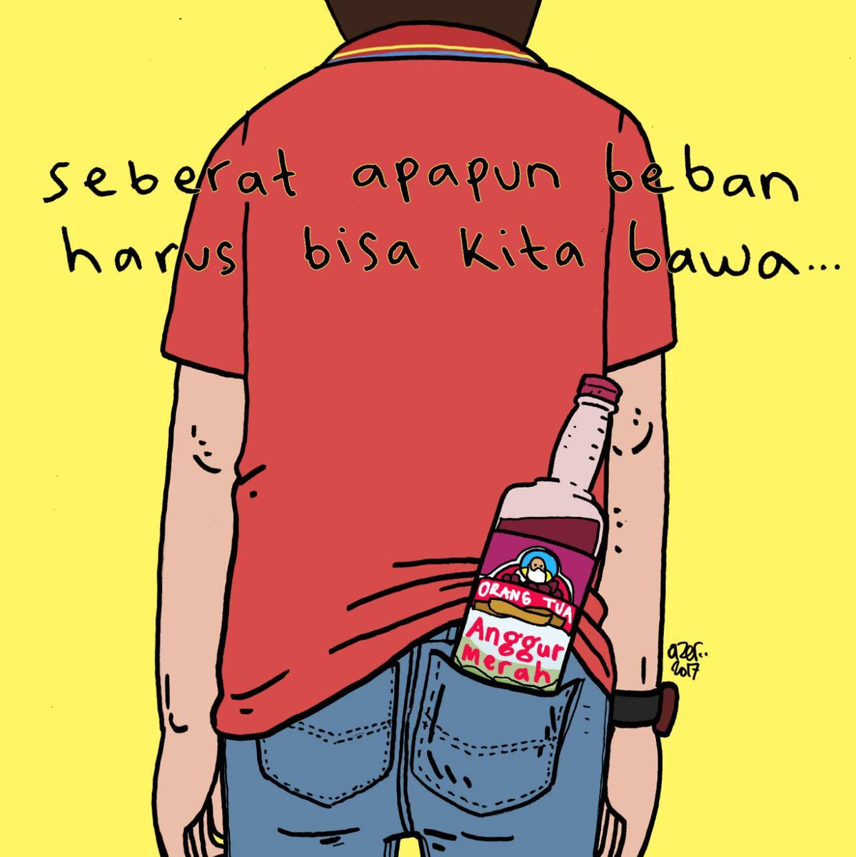 Beban sebesar dan seberat apapun pasti mampu dibawa bersama Orang Tua. #kitakawanbukanlawan #anggurorangtua #anggurorangtuaXazer #sejak1948