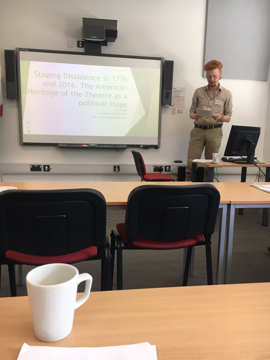 Last on the panel on 'Media and Culture': Gary Fisher on 'The American Heritage of the Theatre as a Political Stage'