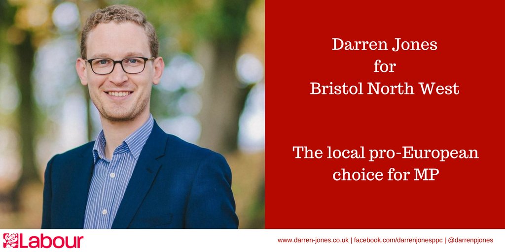 I'm thrilled to be the local progressive pro-European <a href="/UKLabour/">The Labour Party</a> <a href="/LabourBristol/">Labour Bristol</a> parliamentary candidate for my home of Bristol NW again #GE17
