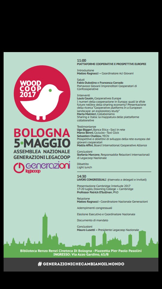 Oggi Tatabox è a #Bologna per l'assemblea nazionale di #Generazioni. Parola d'ordine #cooperare.
#generazionichecambianoilmondo
#woodcoop