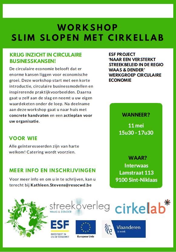 FreDePesseroey's tweet photo. Regio 'waas en dender' zet in op circulaire economie. Workshop slim slopen met @cirkelleab https://t.co/WTFUjiEw4D