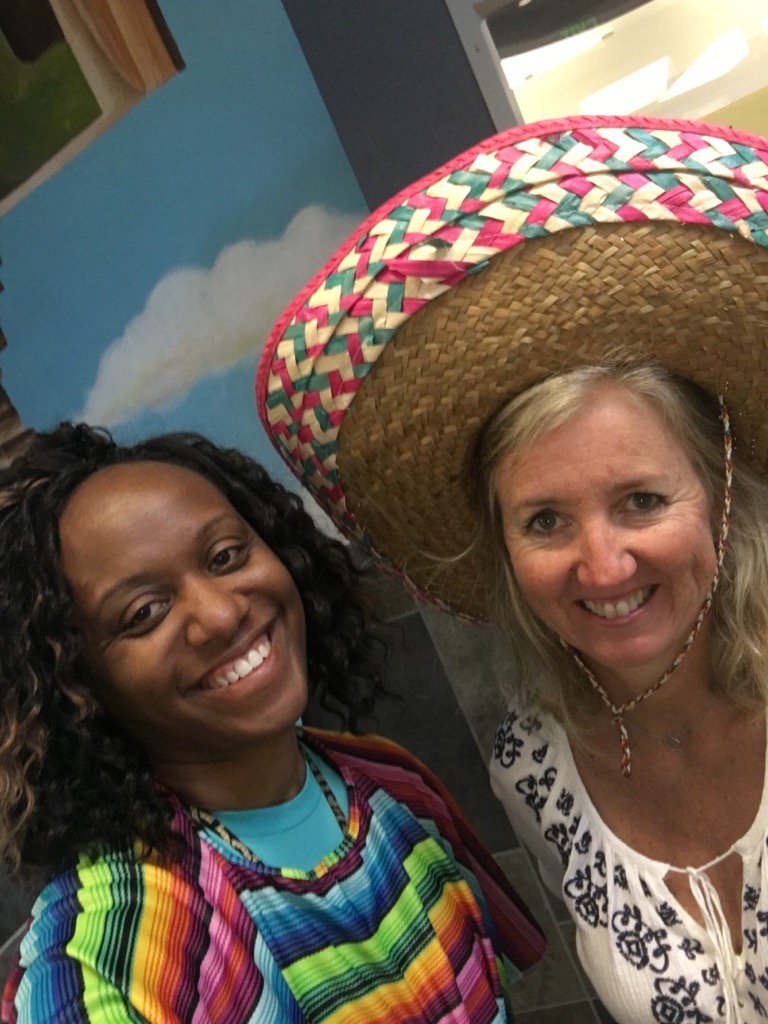 sherildennison's tweet photo. Cinco de Mayo fun on announcements!  #kdepride https://t.co/QrQPb4k17y