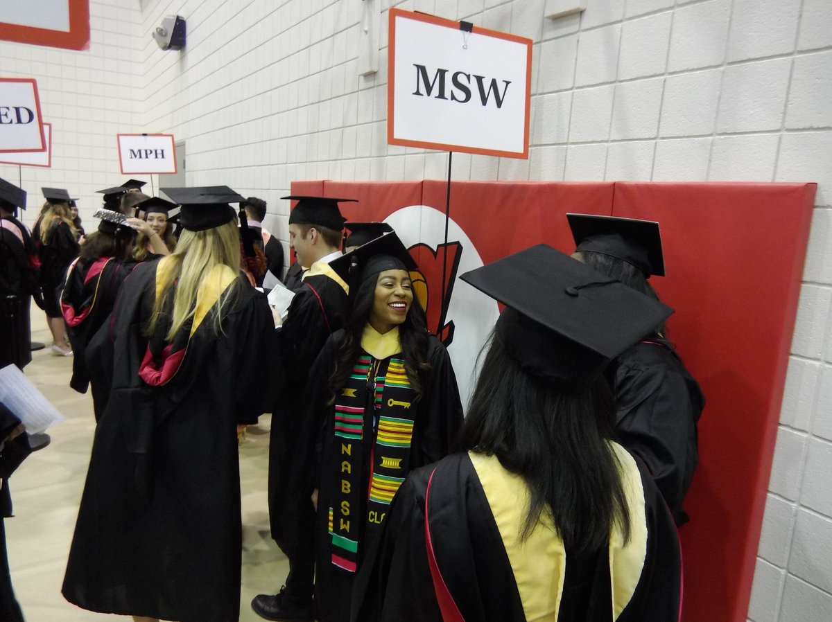 UGASocialWork's tweet photo. #MSW students are lining up inside #StegemanColiseum for #UGA17 #Commencement #UGASSocialWork https://t.co/OP9KLTY4sv