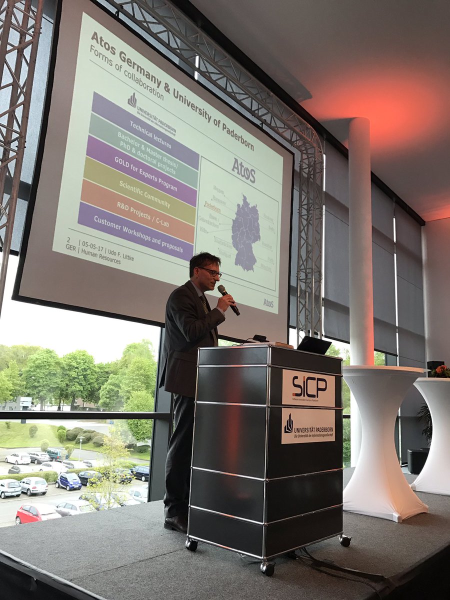 SICPaderborn's tweet image. Atos hat viele Berührungspunkte mit der Fachgruppe Engels und @unipb: C-LAB, #GoldForExperts, Projekte ... #mst20 #Digitalisierung #Arbeit40