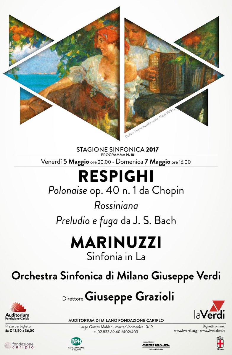 Sinfonica_mi's tweet photo. NON PUOI MANCARE! #laVerdi e Giuseppe Grazioli @giusgraz con #Respighi e #Marinuzzi! Oggi ore 20.30 #auditoriumdimilano https://t.co/4HPNt5McPp