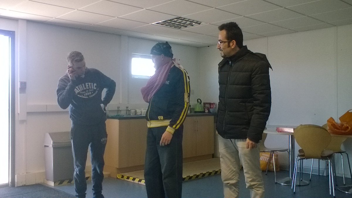 First Aid course today at the hub delivered by the very amiable John of @ukredcross for FREE! Confident we know what to do now...mostly! :)