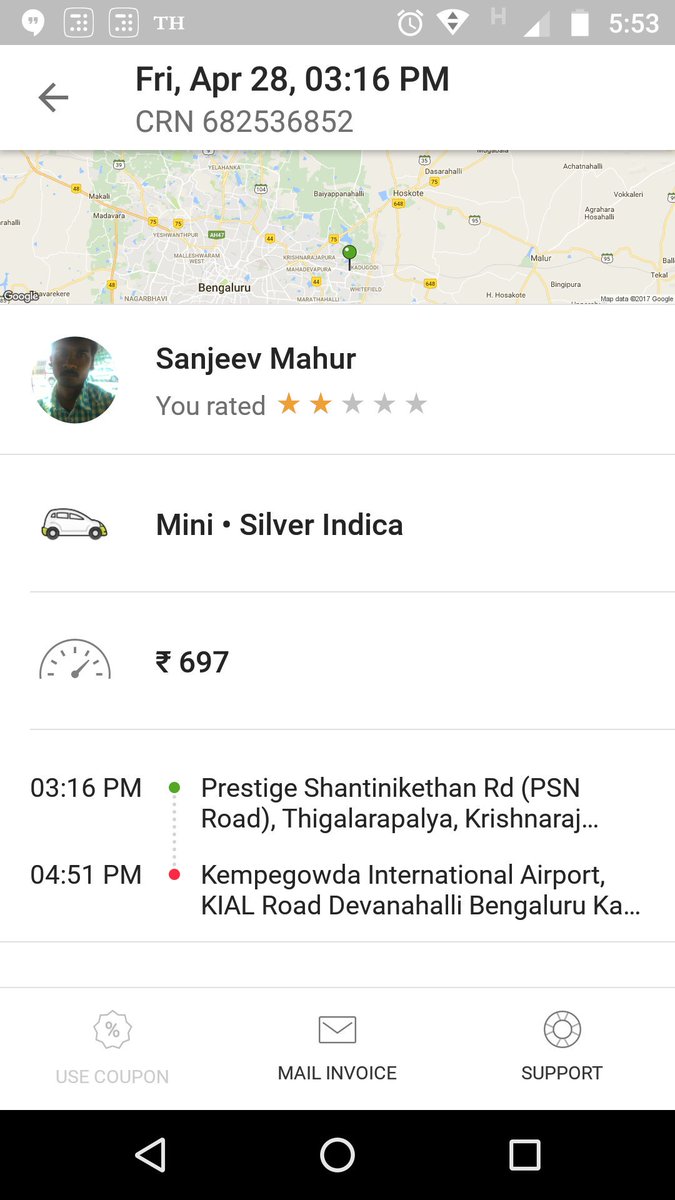subhashini90's tweet photo. @ola_supports @Olacabs took u a week to process the refund and driver partner's words alone taken at face value that the trip was started without me in it https://t.co/2boDIJmrm0