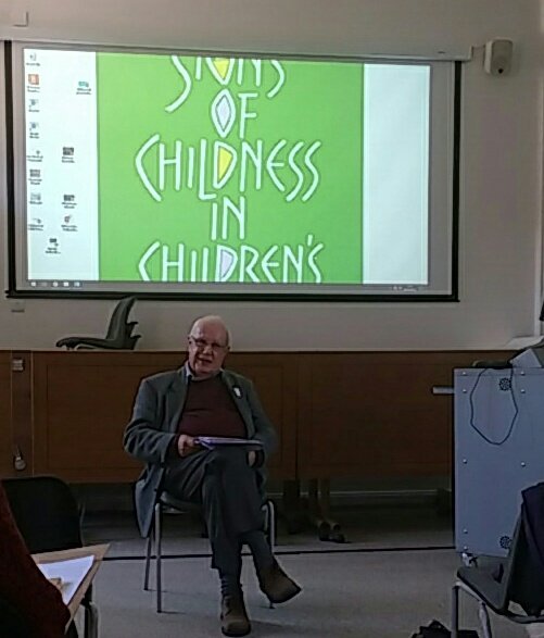 Jane_S_Carroll's tweet photo. Actual Peter Hollindale actually speaking about #childness https://t.co/zIjB5iLGDo