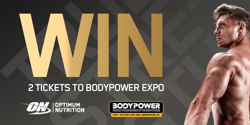 UKTeam_Optimum's tweet photo. *Last Chance* 
RT + FOLLOW for your chance to #win 2 tickets to @BodyPowerExpo!  #ONBP2017 #TeamON https://t.co/kTu7ghwUsF