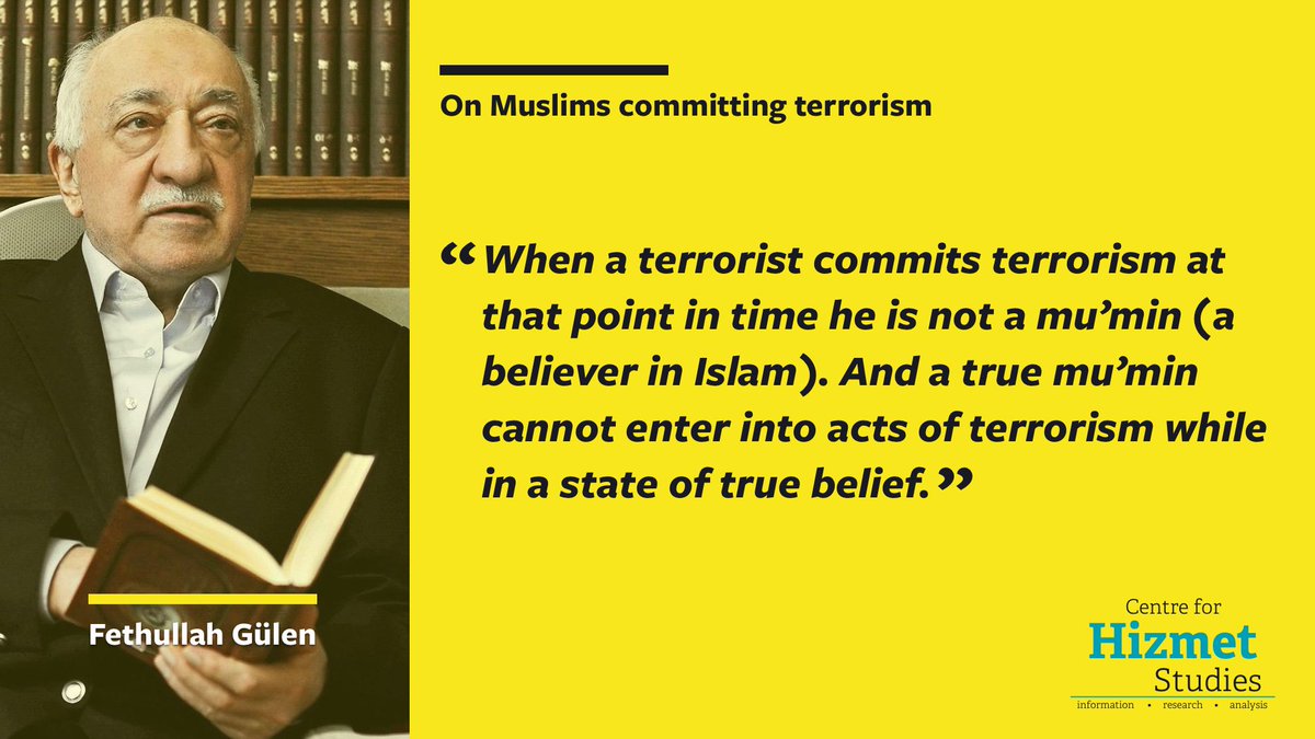 HizmetStudies's tweet photo. 6- On #Muslims committing #terrorism: 
#Gulen #FethullahGulen
#Islam #peace 
#terrorism #extremism https://t.co/KUAjQrgsv9