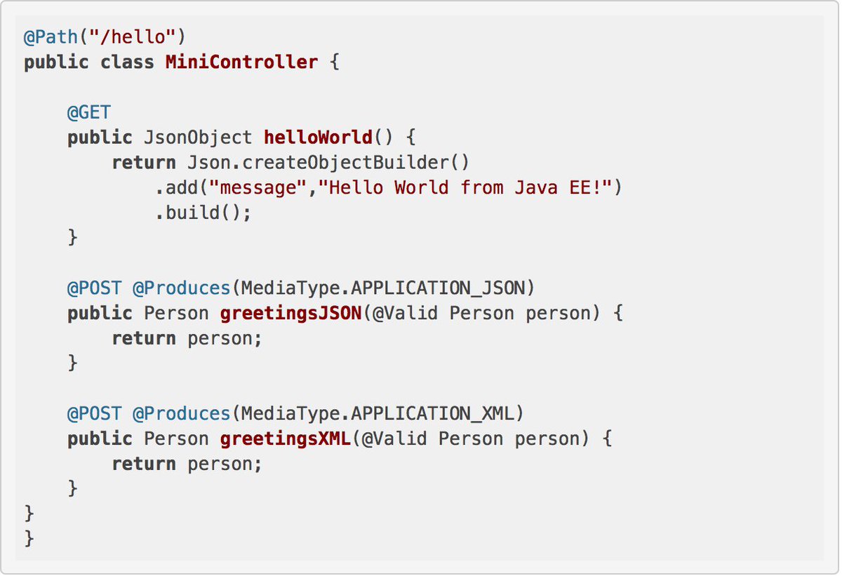 java's tweet image. #JavaEE 8 and #REST demo for young developers
Get a full app in 15 lines
@marcomolteni
javademo.io/hello