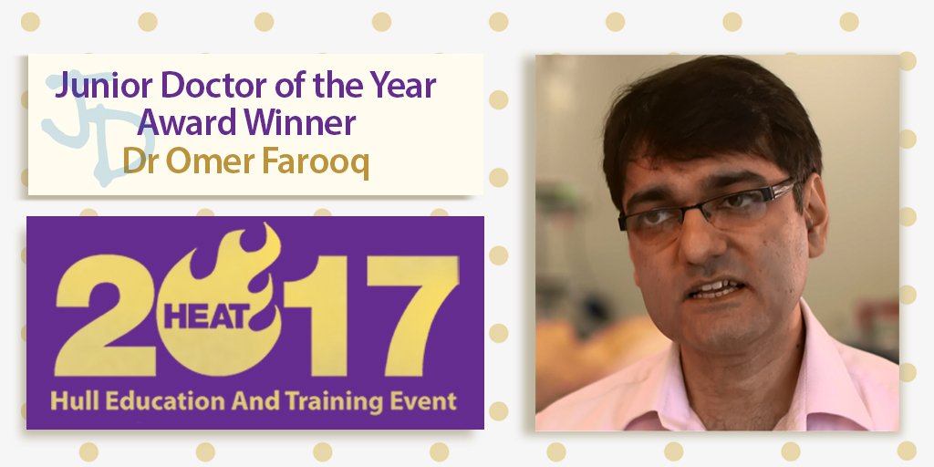 HEYNHSmec's tweet photo. The winner of #JuniorDoctor of Year 2017 is Dr Omer Farooq! #HEAT2017 https://t.co/O8I39oHlq6