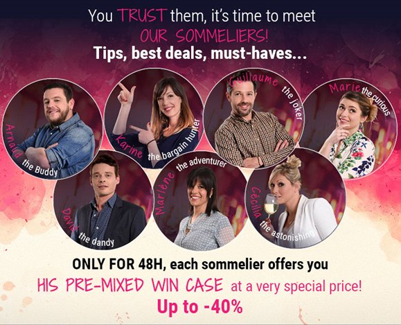 VinatisUK's tweet photo. Meet our sommeliers! And enjoy a discount on their mixed wine cases... Up to -40% ! https://t.co/ytDPGUip6u https://t.co/r64AwArjO9