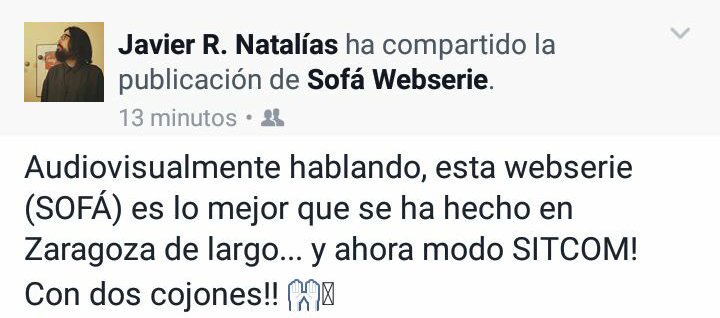 Sofa_WebSerie's tweet photo. Que cosas mas bonicas nos dicen. 😙😙 https://t.co/DMgXMom7FA