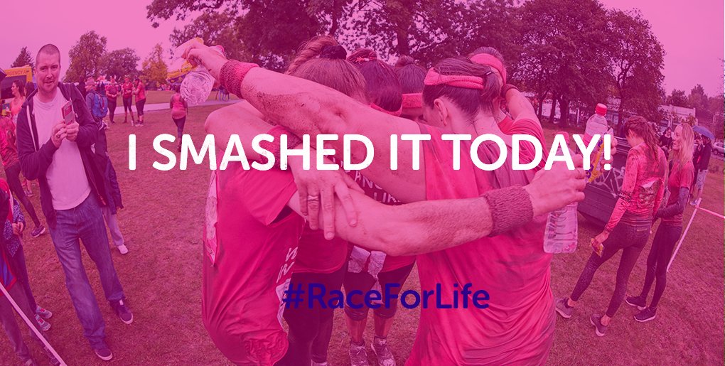 raceforlife's tweet image. Thank you to everyone who took part today. Share this if you smashed it!