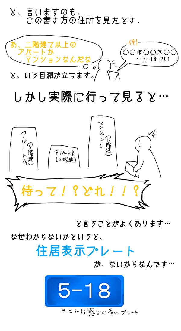 宅配業経験者からのお願い!住所の書き方に気をつけて!