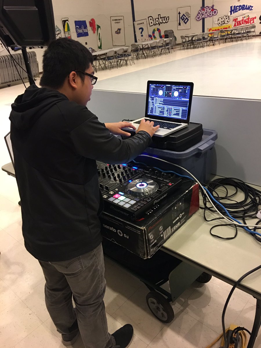 DJ JB getting the playlist ready fir the Sweetheart Dance @nbcsuper <a href="/NBC_COP/">NBC Career Orientation Program</a>