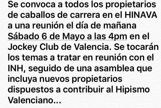 H_VistaHermosa's tweet photo. Continúa nuestro aporte para la hípica en 🏇🏽HINAVA🏇🏽, haciendo llegar este comunicado a nuestros seguidores: https://t.co/gG4ECInSlR