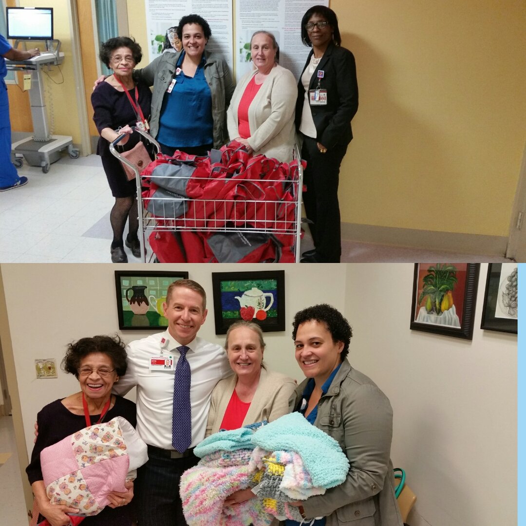 <a href="/AllinatTheAllen/">AllenHospital</a>  <a href="/nyphospital/">NewYork-Presbyterian</a> staff are proud of Health Outreach volunteers who knit blankets for babies born at the Allen! @Curtin_NYP