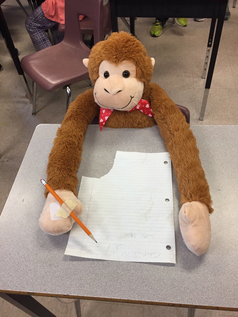 PeckPrincipal's tweet photo. Not every student monkeys around during indoor recess. https://t.co/BYFRb7U7Es