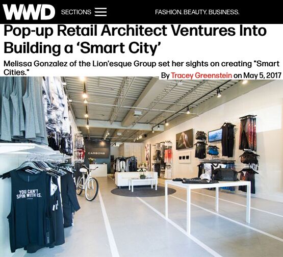 LionesqueGroup's tweet photo. Today on @wwd  our chief Pop-up Architect @MelsStyles talks building Smart City Retail ft. @22CityLink @Gramercy_D https://t.co/wzYvvrvEck https://t.co/1bQskZFPUi