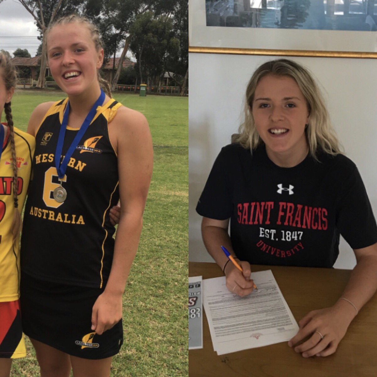 RedFlashLax's tweet photo. Congrats to 6'0 powerhouse Australian National champion midfielder, Emma Graham, for signing with #RedFlashLax welcome to our family!!!! 💪🔥🙌 https://t.co/lRK6LvmSik