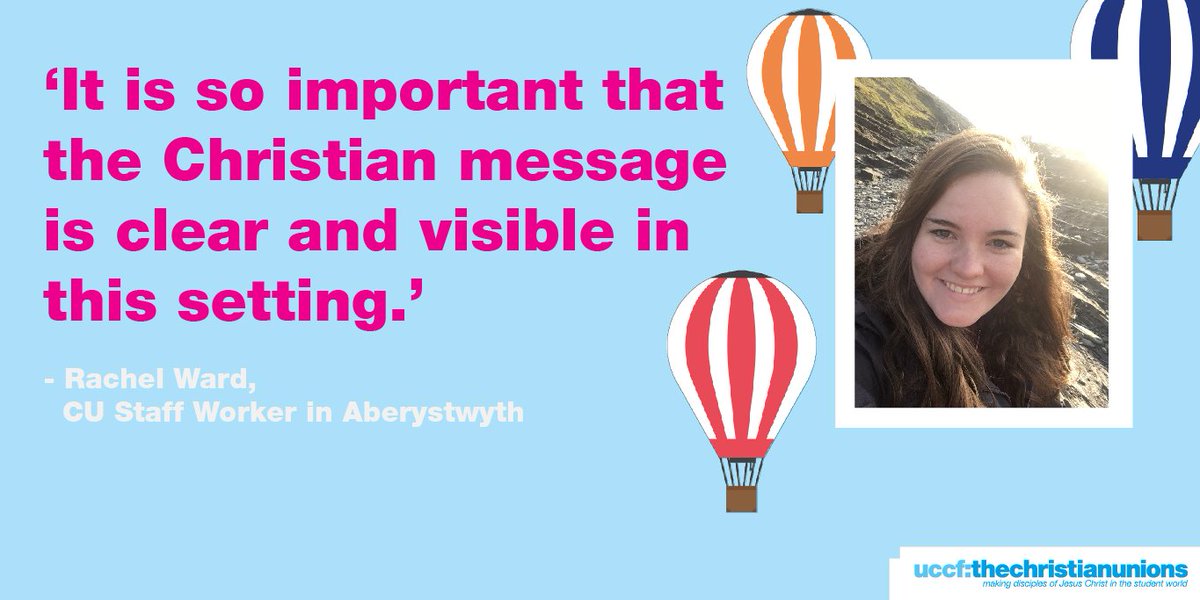 UCCF's tweet photo. CU Staff Workers help students to live &amp; speak for Jesus at uni. Could you #give to support our work in Aberystwyth? https://t.co/J2fotB5ZNe https://t.co/LVuHQxF9c6