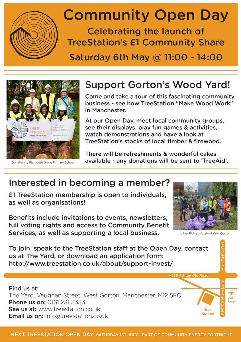 ThreeBeesCoop's tweet photo. Check out this open day tomorrow! Great opportunity to support your community :) @Bridge5Mill @GM_TreeStation @CoffeeCranks @StitchedUpUK https://t.co/OWEVKj5juM