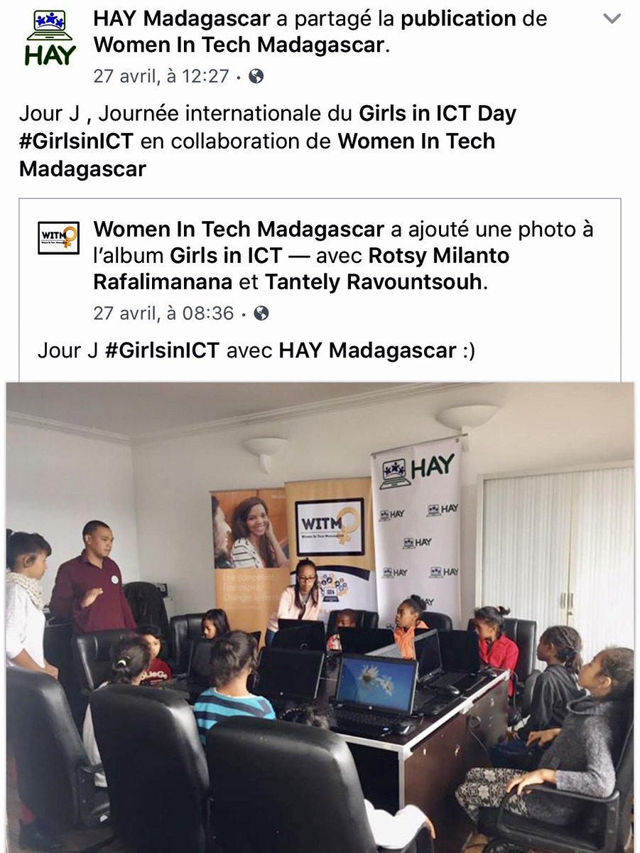HayMadagascar's tweet photo. @HayMadagascar #HayMadagascar #WITMG #madagascar #learning #formation #GirlsinICT #ITU https://t.co/1dKNBLM3xv