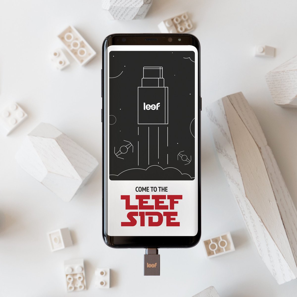 Don't underestimate the power of USB-C. Come to the Leef Side. #LeefBridgeC #ComingSoon #Android #typeC #StarWarsDay #GoDoMore