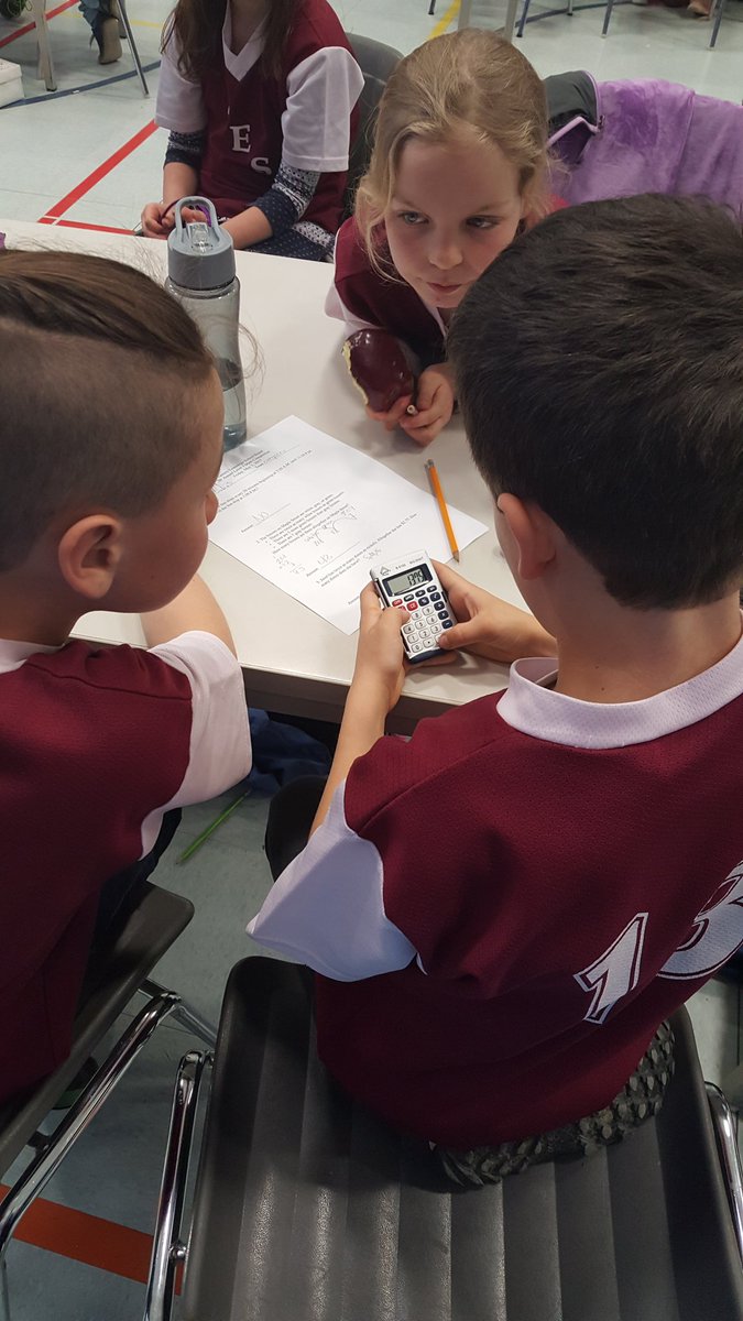 MsEnright's tweet photo. Students working hard at the #ETSB17 grade 3 math competition in Waterloo. Great teamwork in play! https://t.co/EY2KK8ishq
