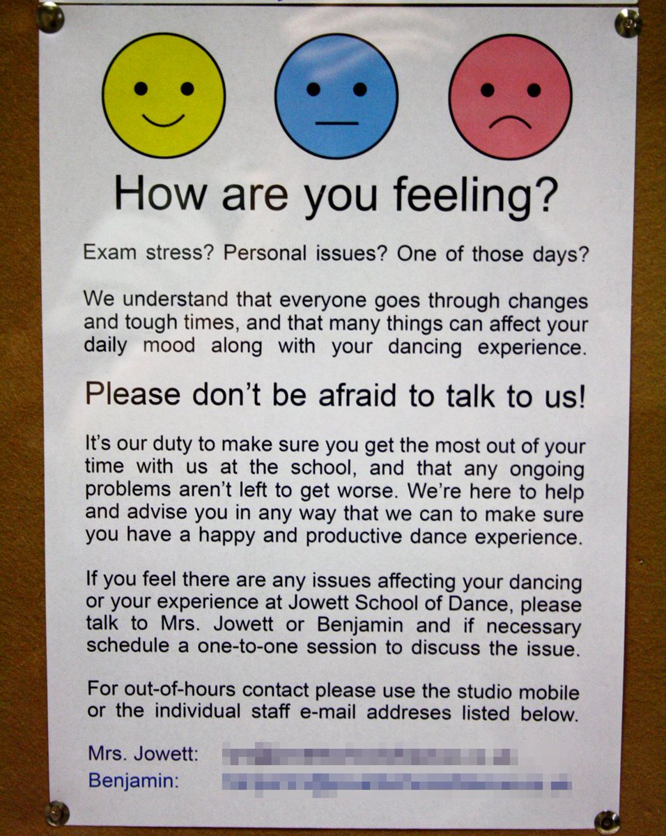 It's good to talk! We're letting our dancers know they can always talk to us if they're struggling to cope: facebook.com/JowettSchoolOf…
