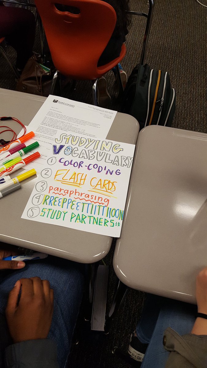 ITEACH2U2's tweet photo. Study tips @VernonMaloneCCA #VMready #VMstrong https://t.co/zNBJhQ1BSr