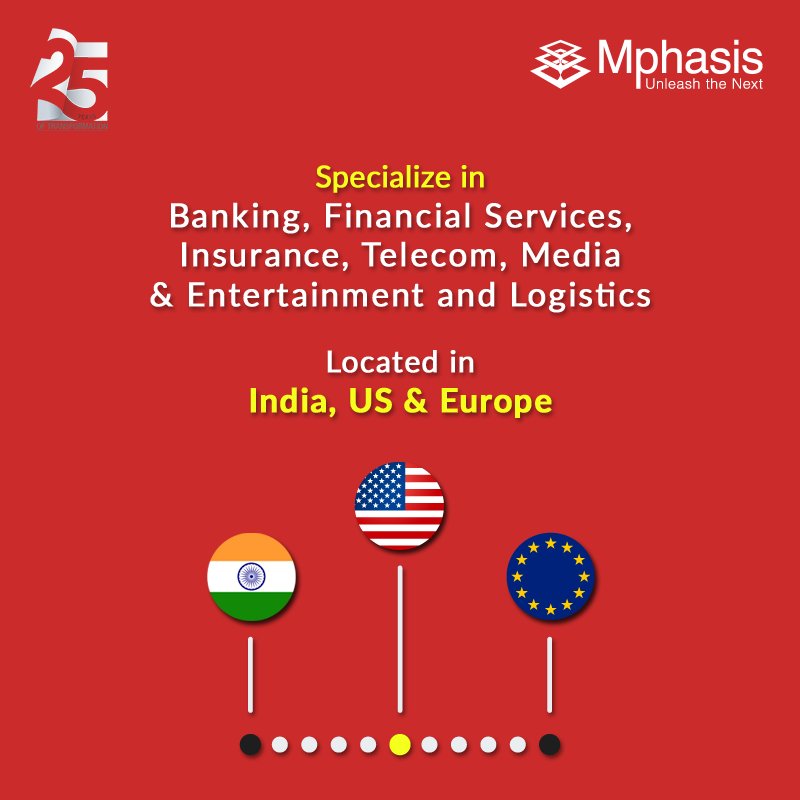 MphasisCareers's tweet photo. #MphasisMilestones 25 Years. 19 Countries. 30 Offices. #Mphasis25 https://t.co/JBwA7kB2Kd