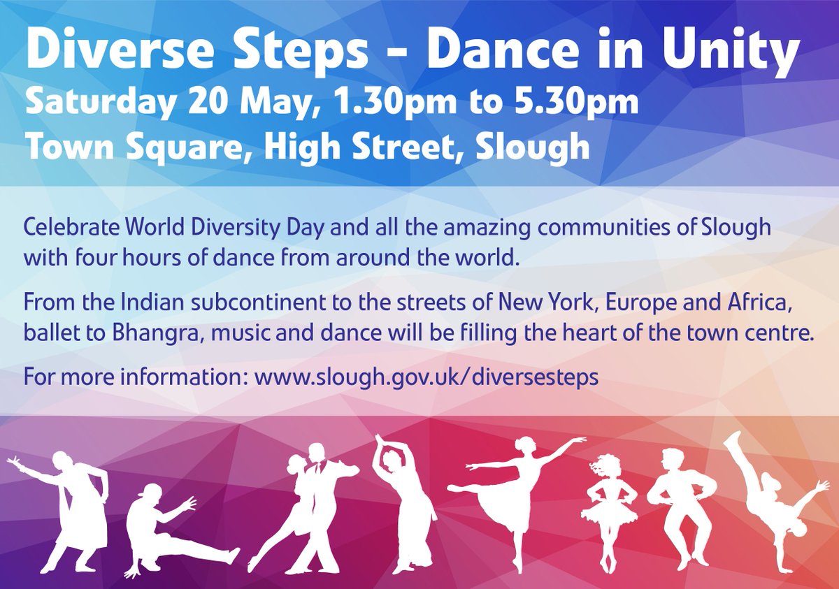 Save the date &amp; come and dance in unity with us to celebrate the incredible diversity of Slough! #Worlddiversityday slough.gov.uk/news/newsdetai…