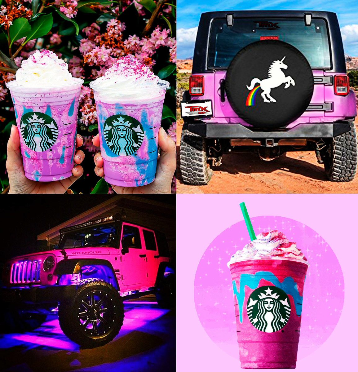 ¿Frapuccino con colores unicornio <a href="/Starbucks/">Starbucks</a>? Pues nosotros nos unimos con el UNICORN JEEP🦄 y solo os decimos que llega el día de la madre🙋🏻
