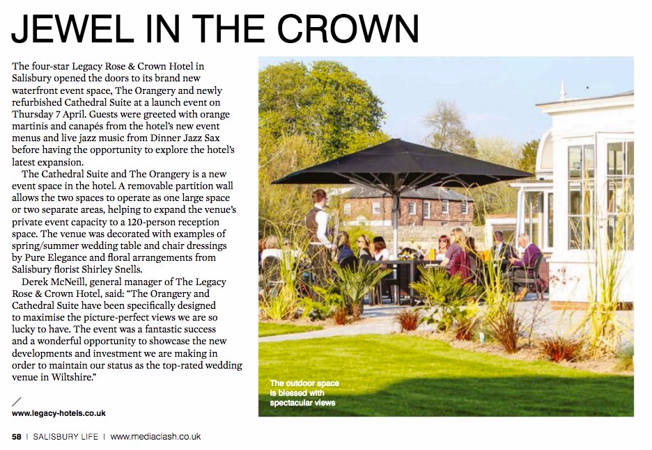 LegacyRoseCrown's tweet photo. We are so happy to have been included in this month's issue of @SalisburyLife for #TheOrangery launch. #JewelInTheCrown 👑🍊 https://t.co/GjG3XLfqH7